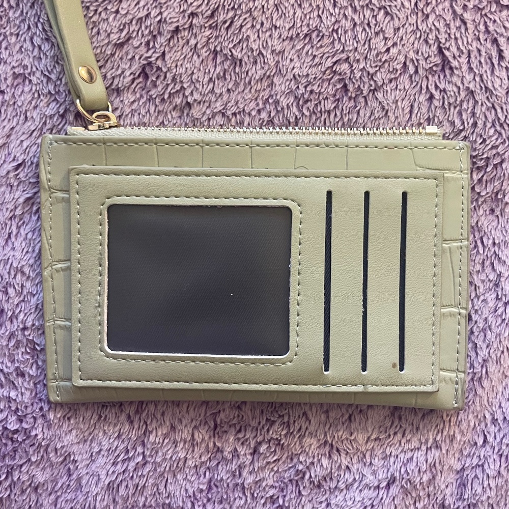 New never used sage green wallet /card holder